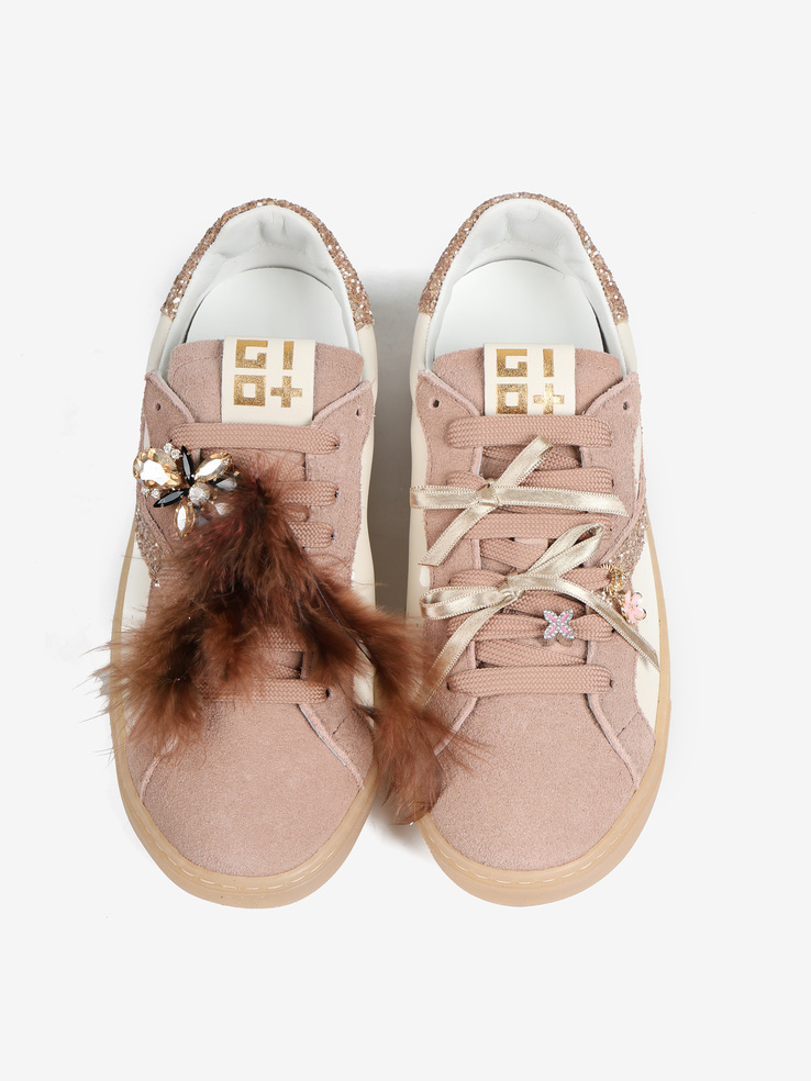 SNEAKERSY GIO+ BLUE42 COMBI GLITTER ROSE