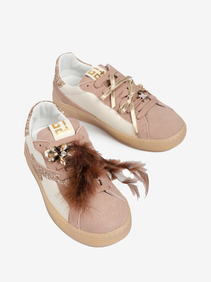 SNEAKERSY GIO+ BLUE42 COMBI GLITTER ROSE
