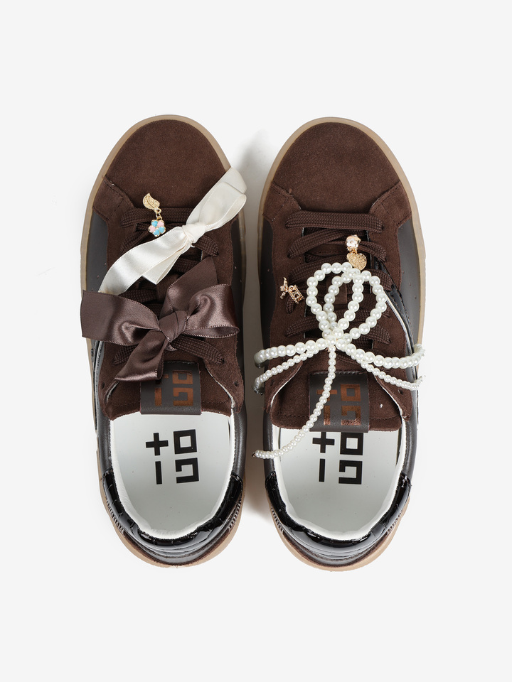 BRĄZOWE SNEAKERSY GIO+