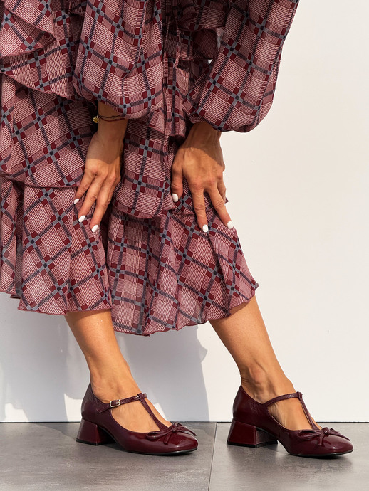 CZÓŁENKA HEGO'S Milano 2655-F4 GLOSSY MALBEC
