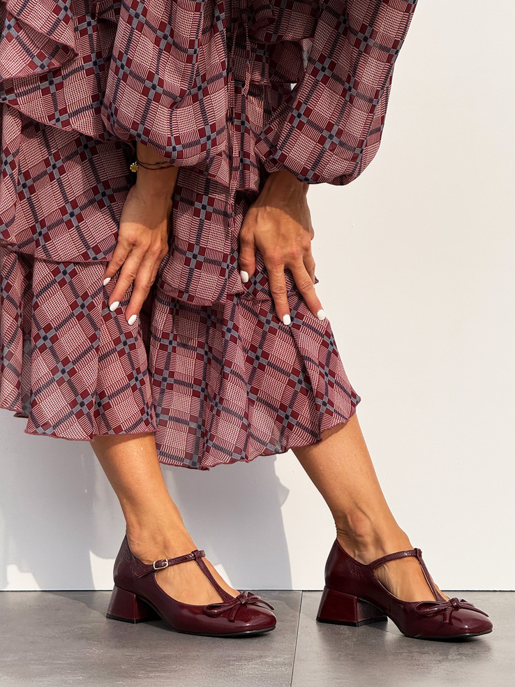 CZÓŁENKA HEGO'S Milano 2655-F4 GLOSSY MALBEC