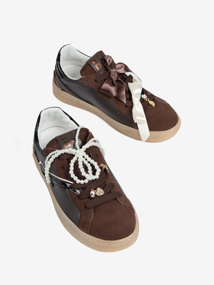 BRĄZOWE SNEAKERSY GIO+