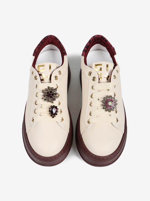 SNEAKERSY GIO+ PIA420A COMBI LATTE/BORDO