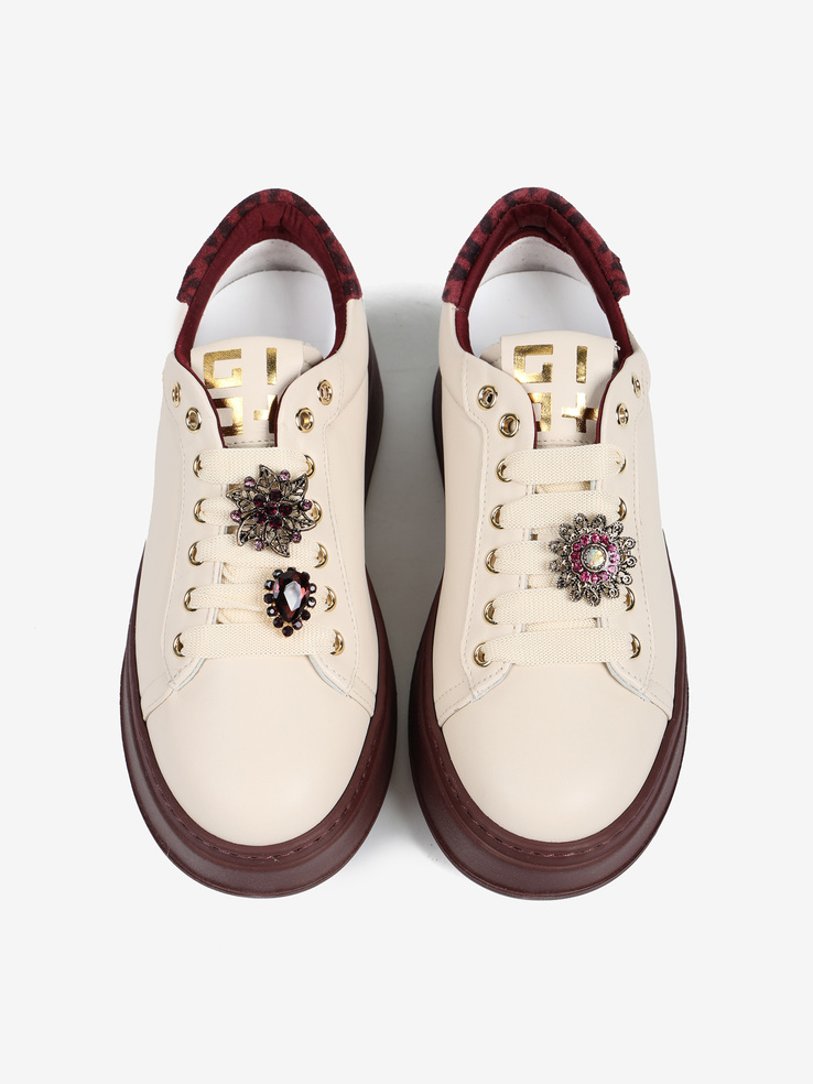 SNEAKERSY GIO+ PIA420A COMBI LATTE/BORDO