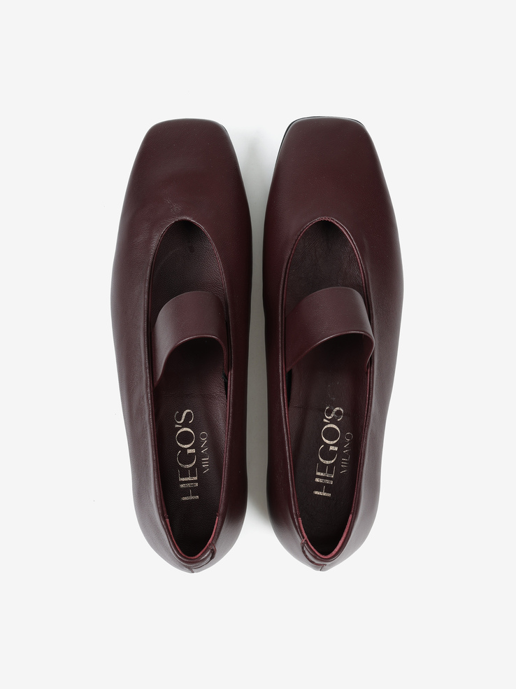 BALERINY HEGO'S MILANO 5215 NAPPA BORDEAUX