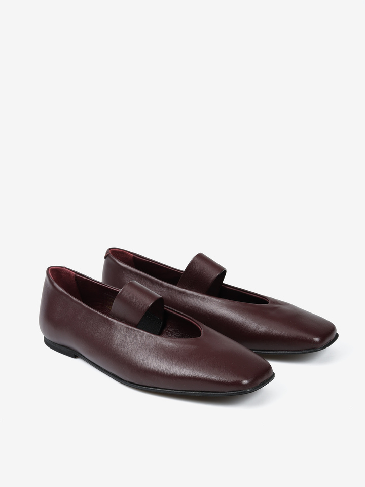 BORDOWE BALERINY MARY JANE  HEGO'S Milano