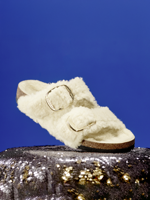 KLAPKI BIRKENSTOCK ARIZONA BB TEDDY EGGSHELL LAF