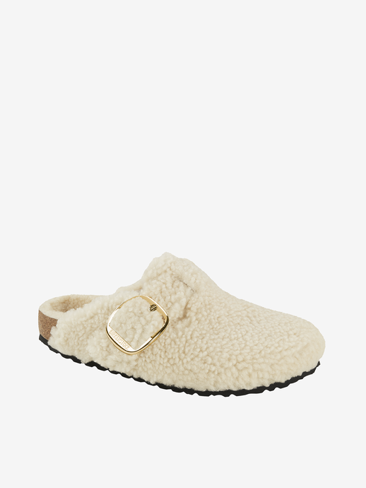KLAPKI BIRKENSTOCK BOSTON BB TEDDY EGGSHELL LAF