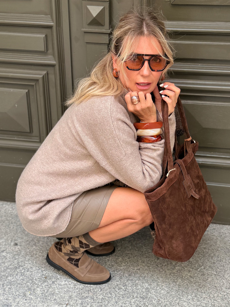 MOKASYNY HEGO'S Milano 5240 CAMOSCIO TAUPE