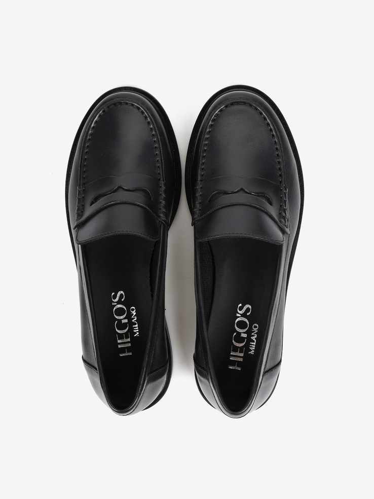 MOKASYNY HEGO'S Milano ELSA-N252 VITELLO NERO