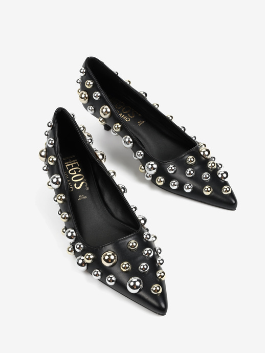 SZPILKI HEGO'S MILANO 32458-735 PATENT BLACK