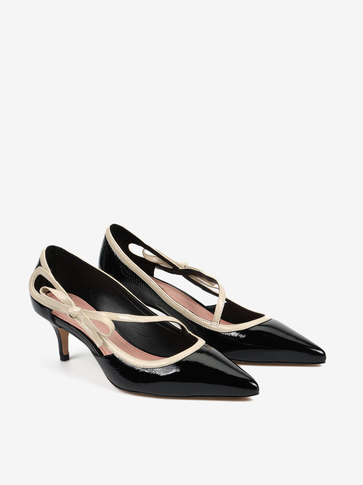 ELEGANCKIE SZPILKI Z KOKARDKĄ HEGO'S Milano
