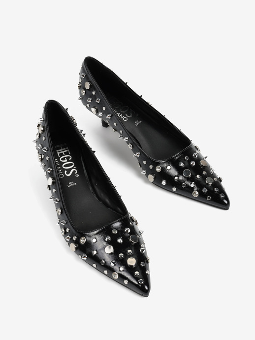 SZPILKI HEGO'S MILANO 32458-70 PATENT BLACK