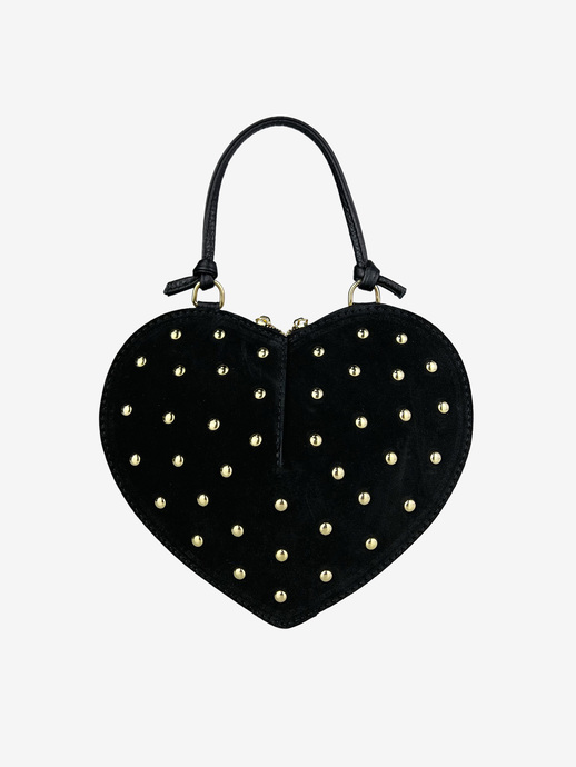 TOREBKA DAMSKA HEGO'S MILANO CUORE BORCHIE CROSTA NERO