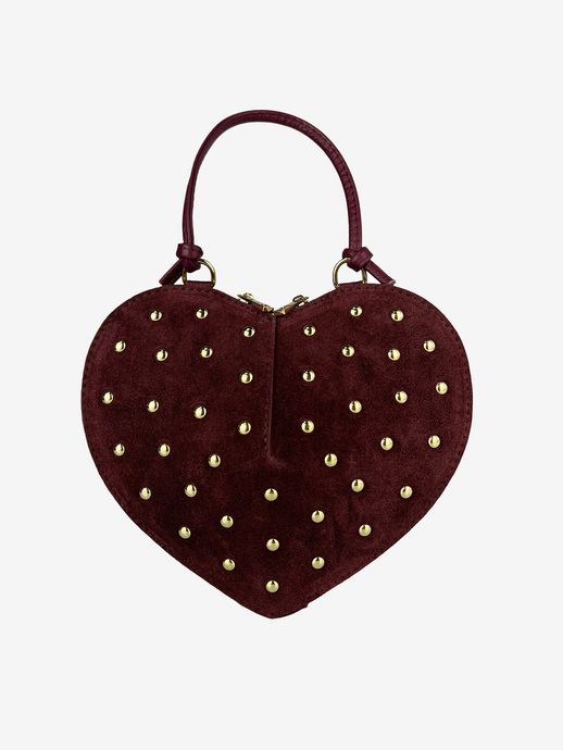 TOREBKA DAMSKA HEGO'S MILANO CUORE BORCHIE CROSTA BURGUNDY