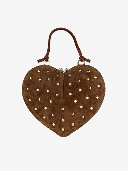 TOREBKA DAMSKA HEGO'S MILANO CUORE BORCHIE CROSTA MARRONE
