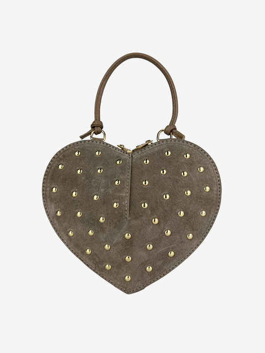 TOREBKA DAMSKA HEGO'S MILANO CUORE BORCHIE CROSTA TAUPE