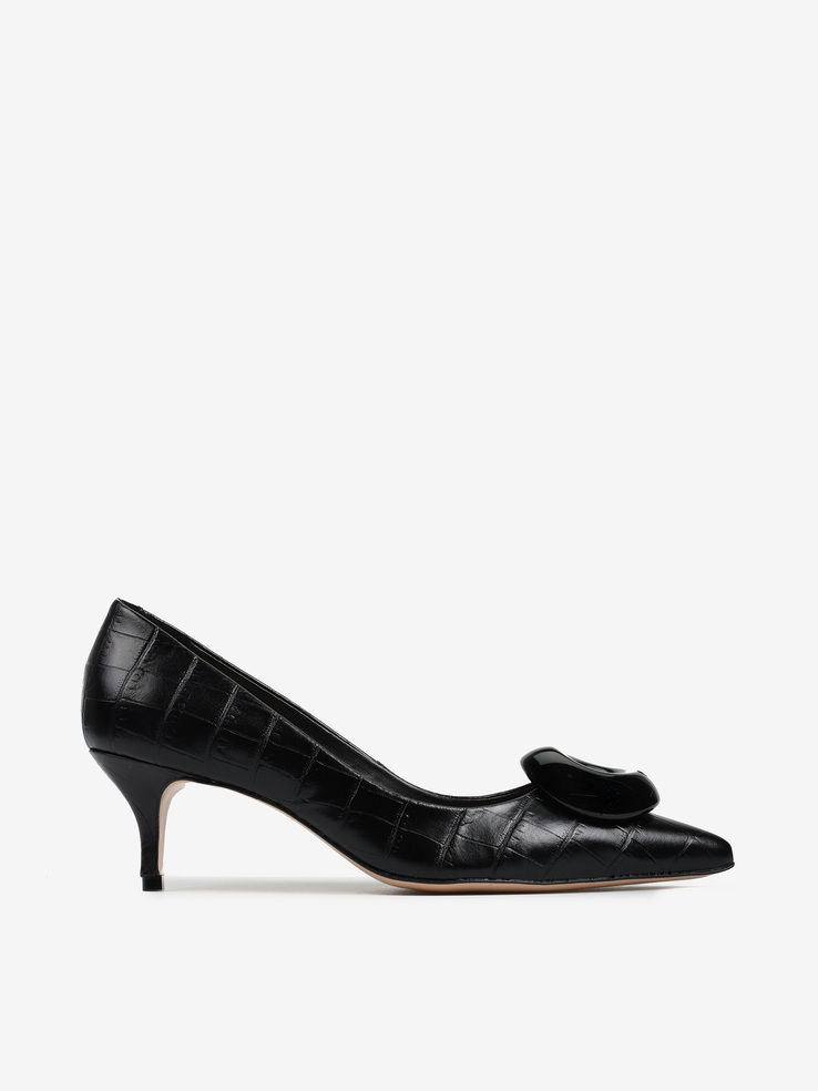 SZPILKI HEGO'S MILANO F65954 0004 CROCO PRETO