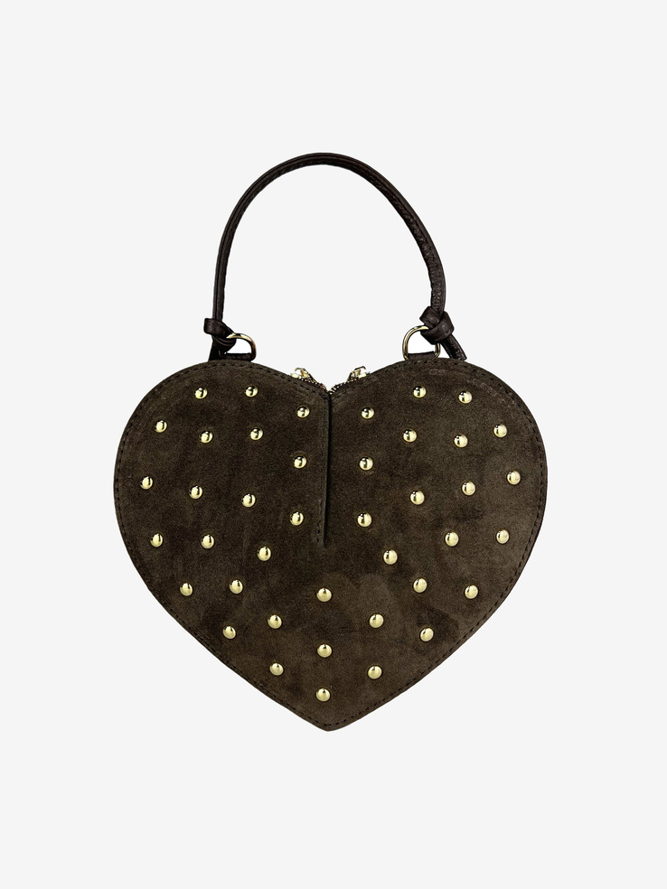 TOREBKA DAMSKA HEGO'S MILANO CUORE BORCHIE CROSTA FANGO
