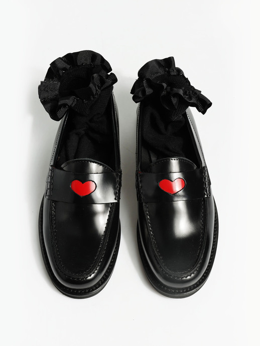MOKASYNY HEGO'S Milano ANGY ABRASIVATO NERO/ROSSO
