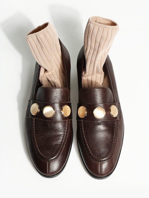 MOKASYNY HEGO'S Milano 25518-614A SARATOGA TESTA MORO