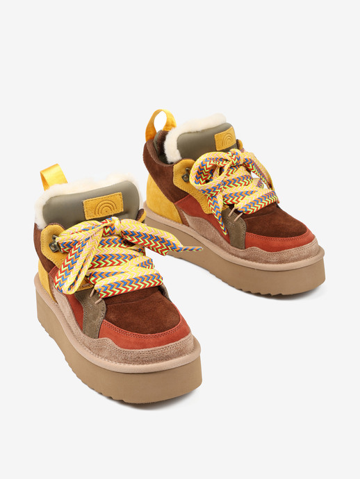 SNEAKERSY HEGO'S MILANO MOON-3 SUEDE BROWN RUST/TAUPE