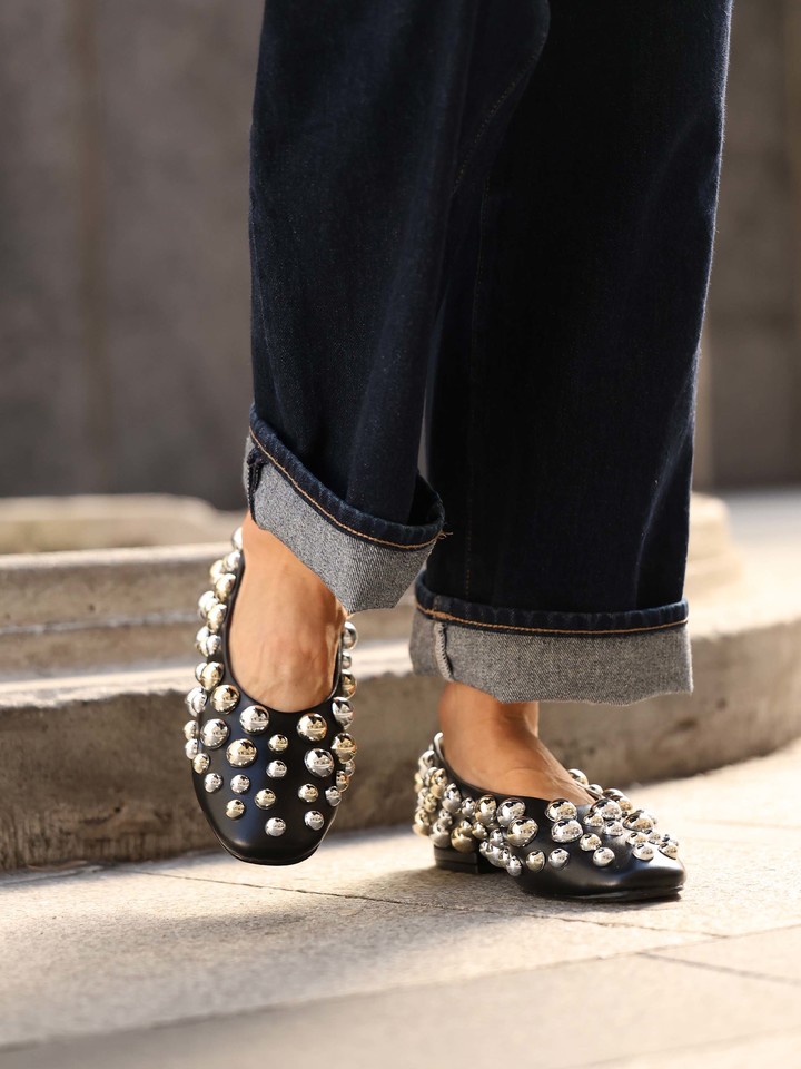 CZARNE BALERINY  HEGO'S MILANO