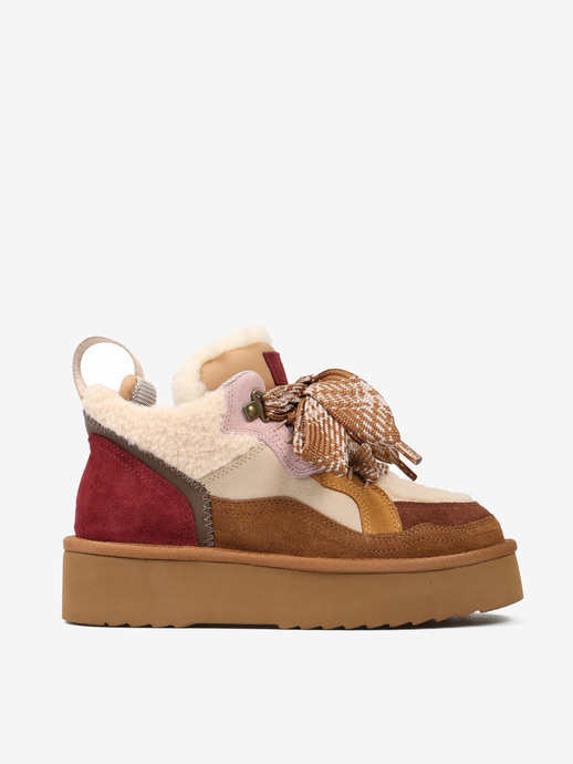 SNEAKERSY HEGO'S MILANO MOON-9 FUR MILK/COFFEE
