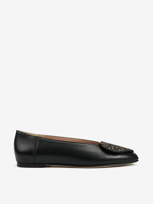 BALERINY HEGO'S MILANO 1868 NAPPA CUORE NERO/PIRITE
