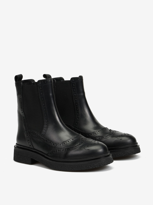 SZTYBLETY HEGO'S MILANO 1529 LEATHER BLACK