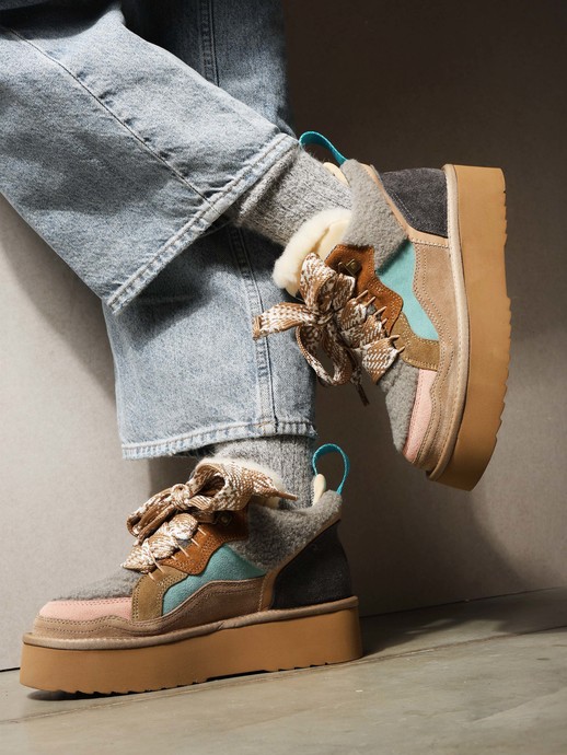 SNEAKERSY HEGO'S MILANO MOON-6 FUR GREY/NUDE