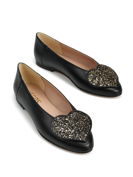 BALERINY HEGO'S MILANO 1868 NAPPA CUORE NERO/PIRITE