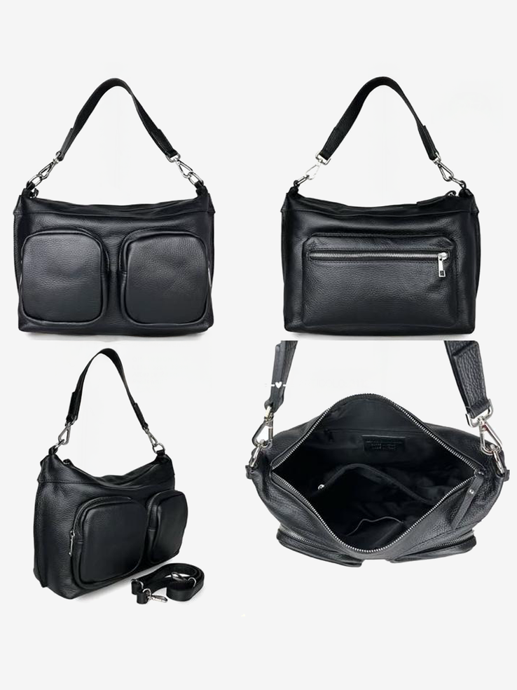 TOREBKA DAMSKA HEGO'S MILANO 31129 MARTELLATO NERO