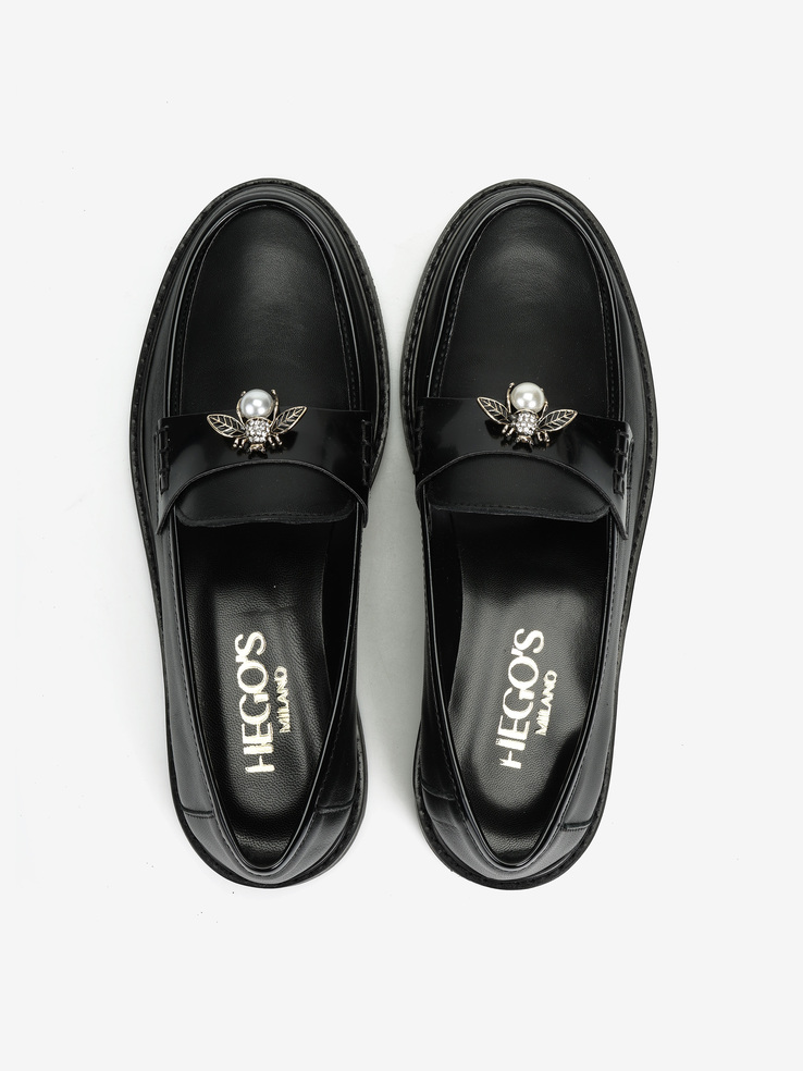 MOKASYNY HEGO'S MILANO 2032 NAPPA NERO/NERO