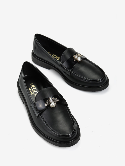 MOKASYNY HEGO'S MILANO 2032 NAPPA NERO/NERO