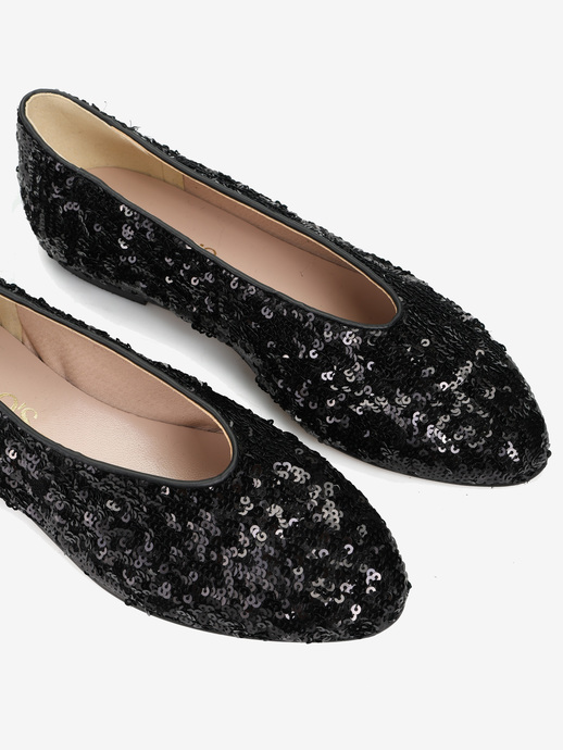 BALERINY HEGO'S MILANO 1868 PAILLETTES NERO