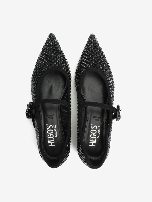 BALERINY HEGO'S MILANO EMERY-230 STONES BLACK