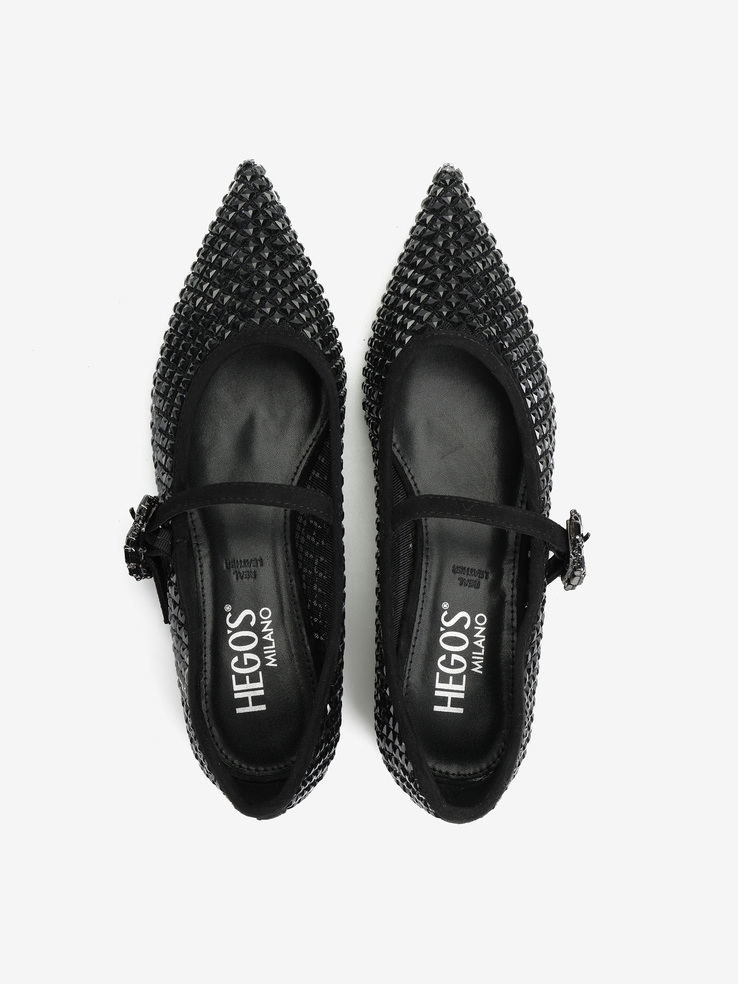 BALERINY HEGO'S MILANO EMERY-230 STONES BLACK
