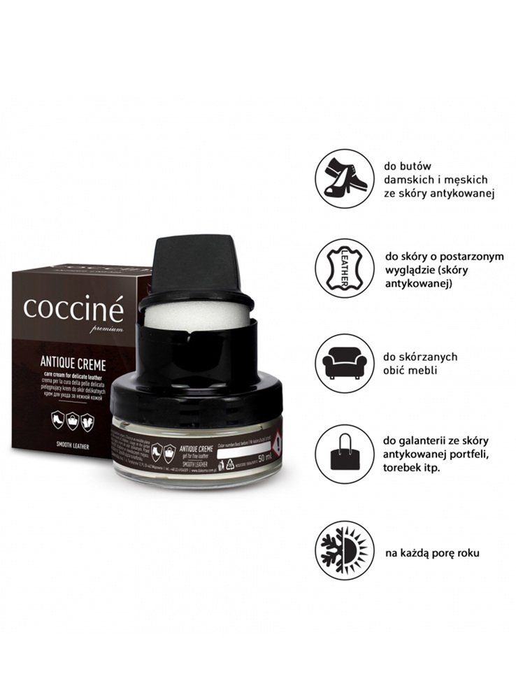 ŻEL DO SKÓR GŁADKICH COCCINE ANTIQUE CREME