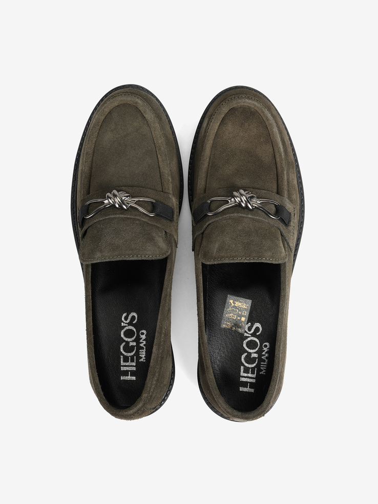 MOKASYNY HEGO'S MILANO 10 CAMOSCIO VERDE