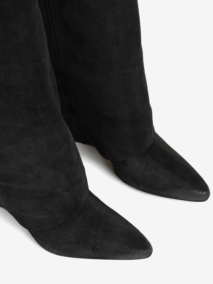 CZARNE KOZAKI NA KOTURNIE HEGO'S MILANO