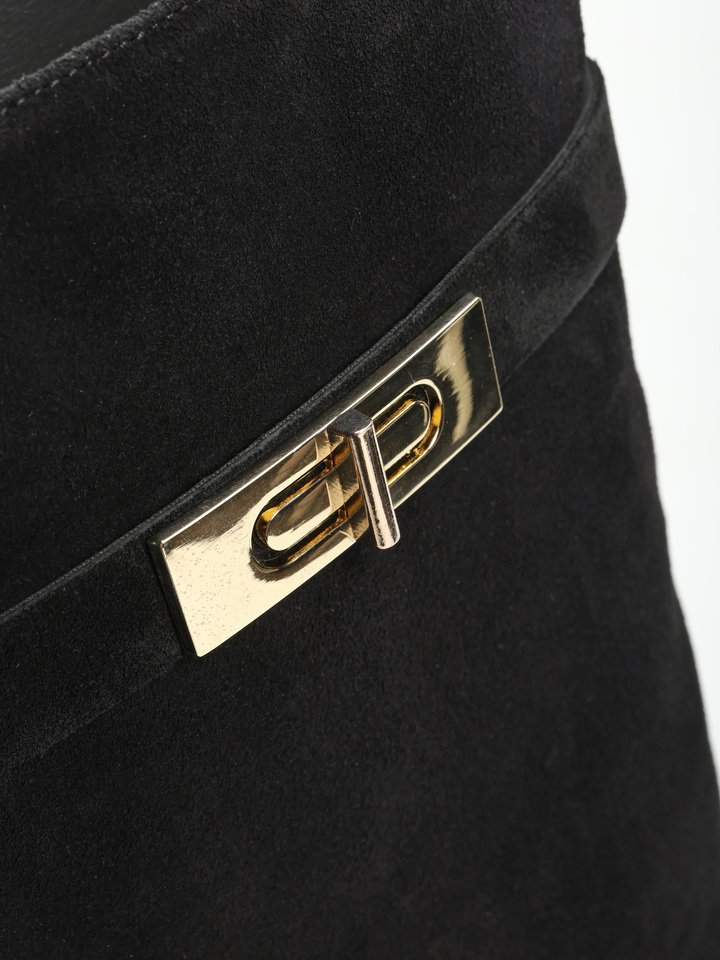 CZARNE KOZAKI NA KOTURNIE HEGO'S MILANO