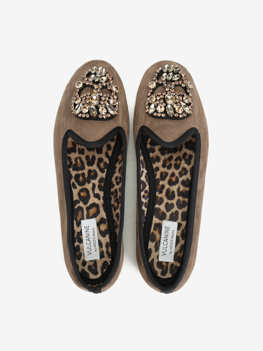 BALERINY VULCANINE BY HEGO'S MILANO V-124-1 CAMOSCIO TAUPE