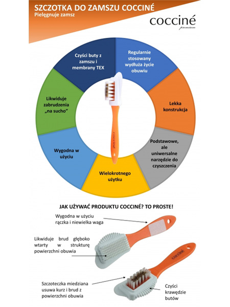 SZCZOTKA DO ZAMSZU I NUBUKU COCCINE