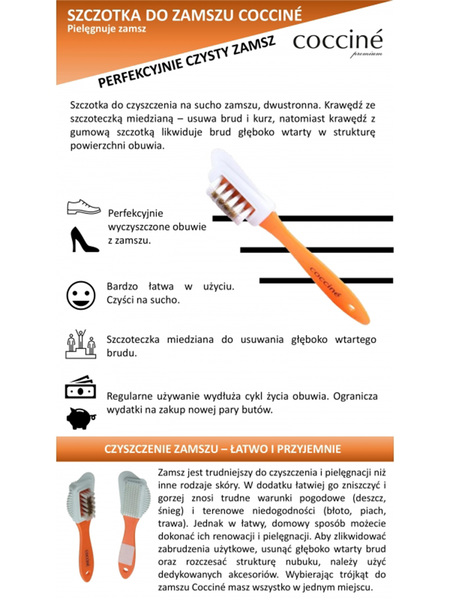 SZCZOTKA DO ZAMSZU I NUBUKU COCCINE