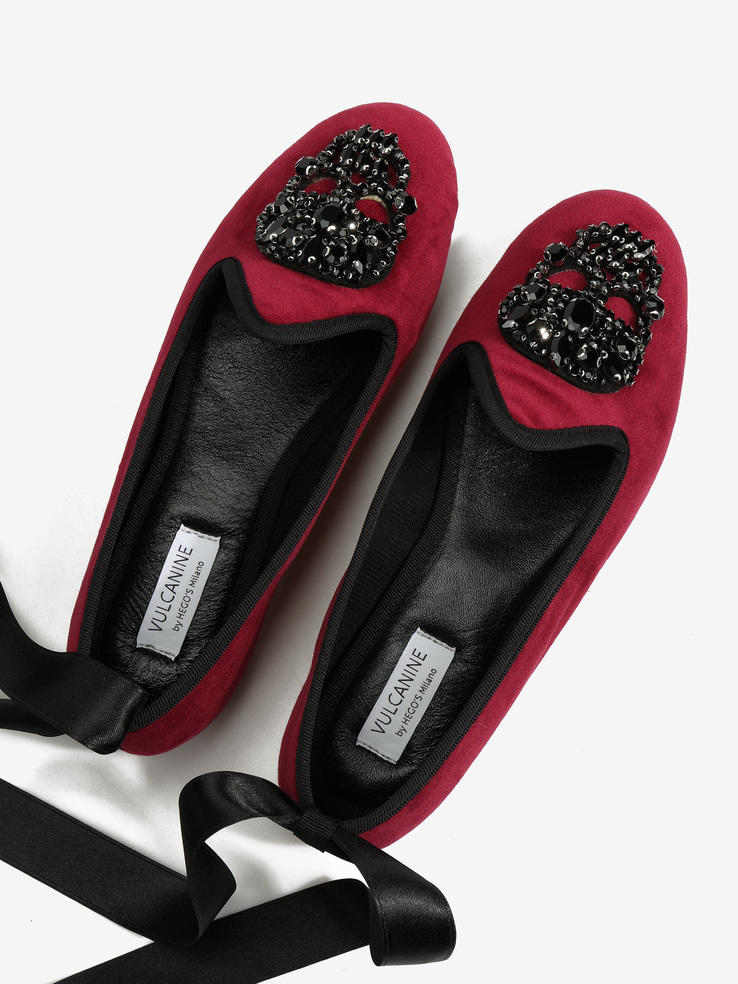 BALERINY VULCANINE BY HEGO'S MILANO V-113-C VELOUR PORPORA