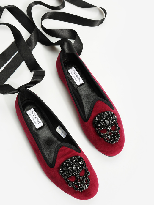 BALERINY VULCANINE BY HEGO'S MILANO V-113-C VELOUR PORPORA