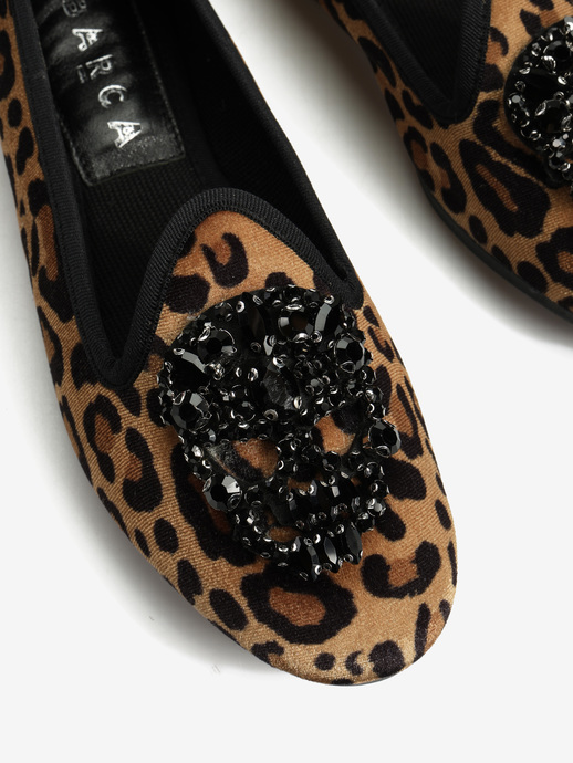 BALERINY VULCANINE BY HEGO'S MILANO V-113-T VELOUR LEO