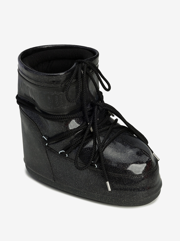 ŚNIEGOWCE MOON BOOT ICON LOW GLITTER BLACK