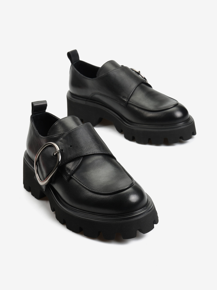 PÓŁBUTY HEGO'S Milano 24FW351 LEATHER BLACK